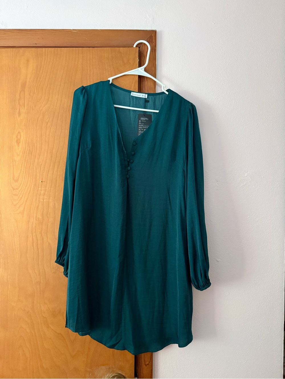 V-Neck Long Sleeve Dress